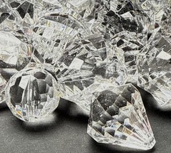 Pottery Barn Sparkling Gems Diamond Ornaments Vase Filler Decor Holiday Wedding