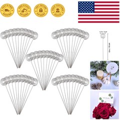 Versatile 50 Pcs Silver Memo Holders – 6-Inch Table Number Clips for Parties