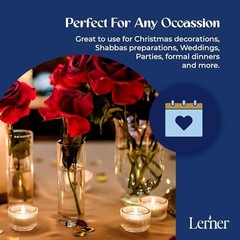Lerner Tealight Candles|s Long-Burning White Tea Light 50 Count 4.5 Hour