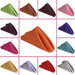 50 Pieces 20″ x 20″ Polyester Napkins Wedding Party Event Catering 24 COLORS USA