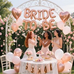 WEIKA Rose Gold Bridal Shower Decorations Kit – Bride To Be