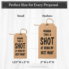 Groomsmen Proposal Gift Hang Tags Set of 10 | 8 Will You Be My Groomsman + 2 Wil