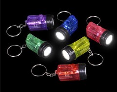 WHOLESALE LOT OF 144 MINI FLASHLIGHT KEY CHAINS, LED BATTERIES INCLUDED, BARGAIN