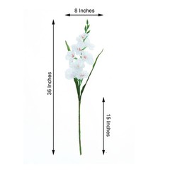 3 pcs 36″ SILK ARTIFICIAL GLADIOLUS FLOWER Spray Stems Wedding Party Supplies