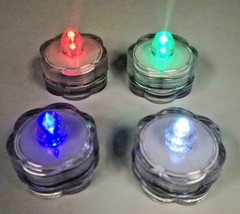 4 PC LED Tea Light set Flower-Shape Different Color Waterproof Wedding Party US