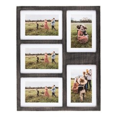 GLM 4×6 or 5×7 Collage Picture Frames for Wall, Holds 5 Photos with Glass & M…