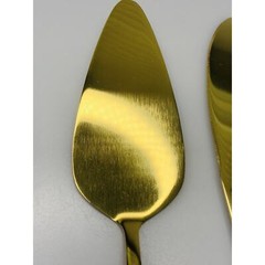AW BRIDAL Wedding Cake Knife and Server Set Gold