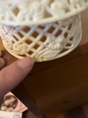 Vintage Porcelain Bride And Groom Wedding Cake Topper 1990’s-small crack bottom