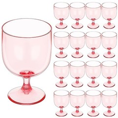 16 Pack Plastic Wine Glasses 7.5 oz Wine Glass with Stem Reusable Unbreakable