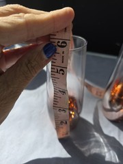 2 Rose Gold Metallic Glass Champagne Flutes Stemless