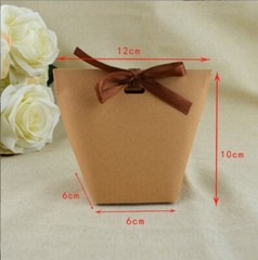 25Pcs Blank Kraft Paper Bag Candy Bag Wedding Favors Gift Box Package Birthday