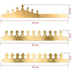 Party Hats For Coronation Celebration Gold Paper Crowns Easy To Install