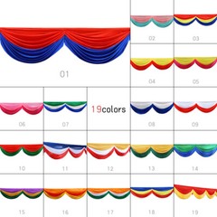 1/2m Detachable Gauze Curtain Swag for Wedding Church Stair Handrail Decoration