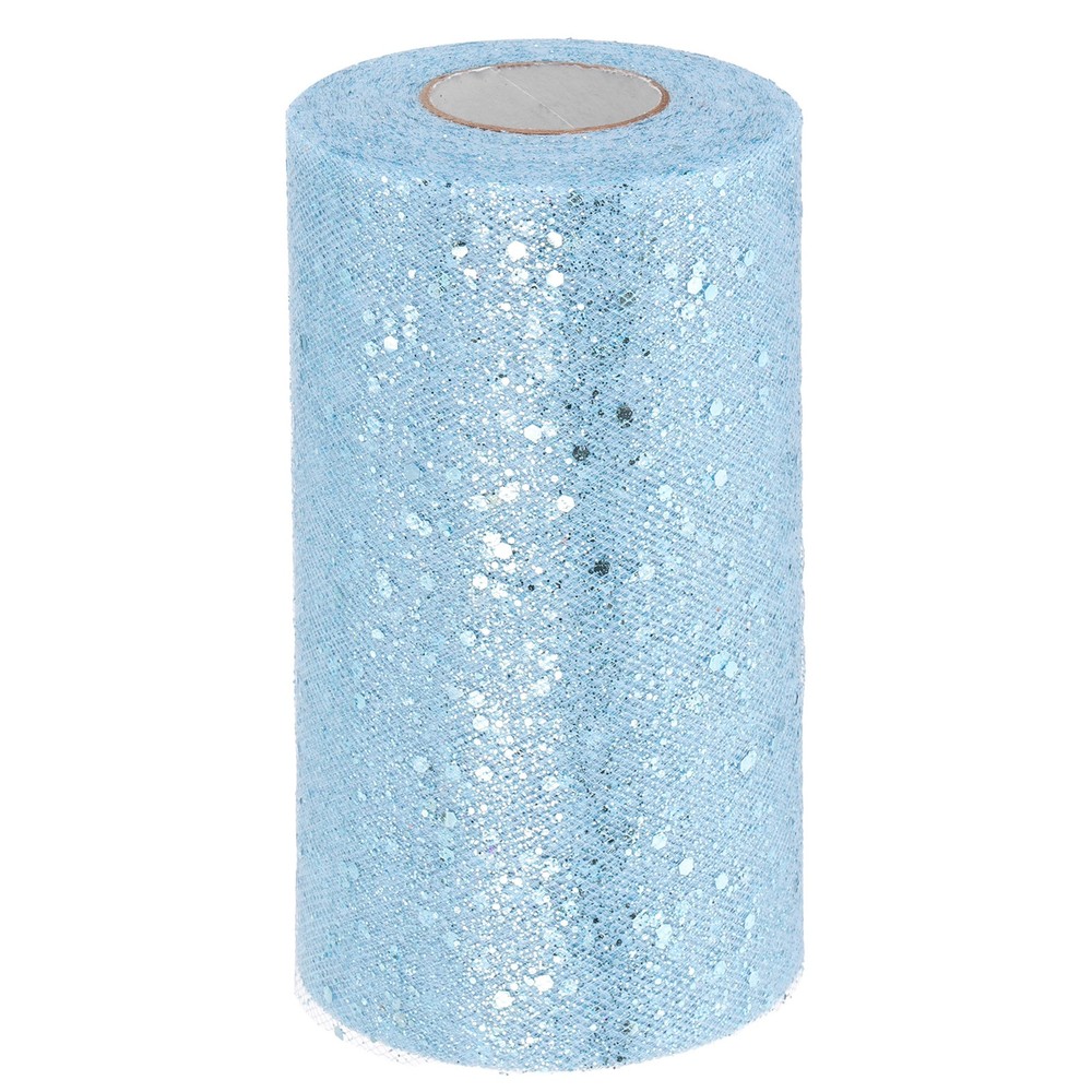 Tulle Fabric Rolls 6″ by 50 Yards Fabric Spool Tulle for DIY, Sky Blue