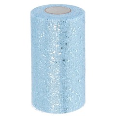 Tulle Fabric Rolls 6″ by 50 Yards Fabric Spool Tulle for DIY, Sky Blue