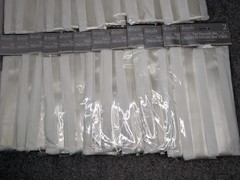 24 NEW packs of wedding Church Pew Bows w/Tulle White (48 total bows-2 per pack)