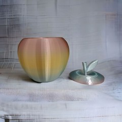 Apple, 3d print fruit, apple box, party favors, teacher appreciation gift