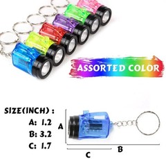 36 Mini Flashlight Keychains Assorted Neon Colors Party Favor Toys (3 dozen)