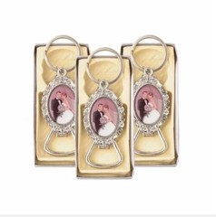12 PCS Bride and Groom bottle opener bridal Keychain Wedding Shower Party Favor