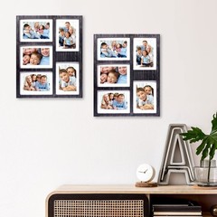 GLM 4×6 or 5×7 Collage Picture Frames for Wall, Holds 5 Photos with Glass & M…