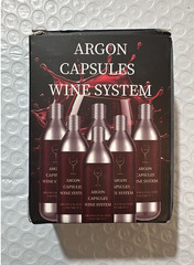 6 Pack Argon Gas Capsules Compatible with Wine Preservation, Silver