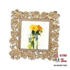 Square Spring Blossom Photo Frame / 3.5×3.5 In | For Vertical Display on