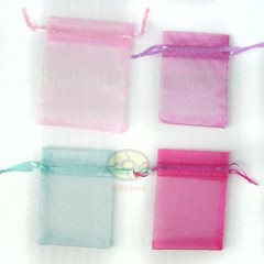 25/50/100/200pcs Organza Pouches Jewelry Wedding Party Favor Gift Bags 4″ X 3″