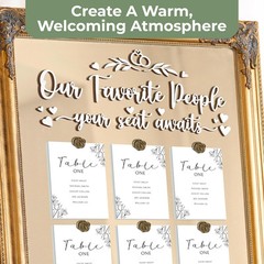 Seating Chart For Wedding Reception Display – Word Sign