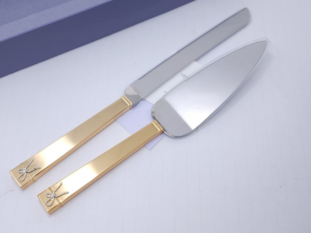 Vera Wang Wedgwood Love Knots Gold Cake Knife & Server Set