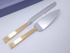 Vera Wang Wedgwood Love Knots Gold Cake Knife & Server Set