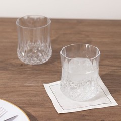 6 pcs Clear 8 oz Crystal Cut Plastic Stemless Wine Glasses Disposable Wedding
