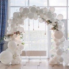 Jumbo White Wedding Arch Ceremony Metal Backdrop Garden Arch Frame Pergola Stand