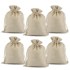 25-50pcs Burlap Gift Bags Drawstring Bag Jewelry Pouch Wedding Party Favor US