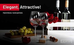 Bezrat Wine Glasses Hand Painted – Set of 2 – Women Wine Gift – Wine Lover Gl…