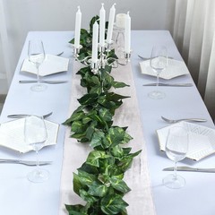 8 ft 3D Green Artificial Pothos Greenery Chain Garland Wedding Party Decorations