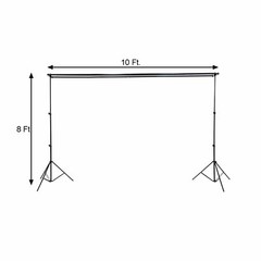8×10 feet Black Triple Crossbar Adjustable Photo BACKDROP STAND Events Supplies