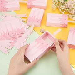 Paper Ice Cream Shape Gift Boxes, 20 pcs 20 count (Pack of 1) Pink-20 pcs