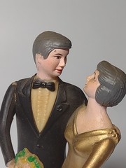 Wedding 50th Topper Bride Gold Dress Groom Black Tuxedo 1980 Bakery Crafts Ohio