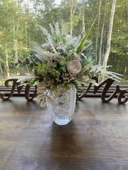 Beautiful Bridal Wedding Bouquet Lovely Budget Friendly Faux Florals White Green