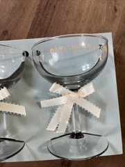 Country Keepsakes Bride & Groom Toasting Glasses NEW OLD Stock 4.75” Tall