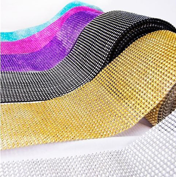 4.75″x1 Yards DIAMOND MESH WRAP ROLL SPARKLE RHINESTONE Crystal Ribbon