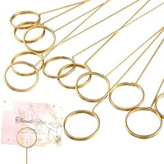 30 Pcs Metal Wire Floral Picks Wire Place Card Holder Table Name Number Clips