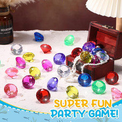 16 Pcs Acrylic Diamond Large Gems Pirate round Treasure Acrylic Gemstones Toy Ge
