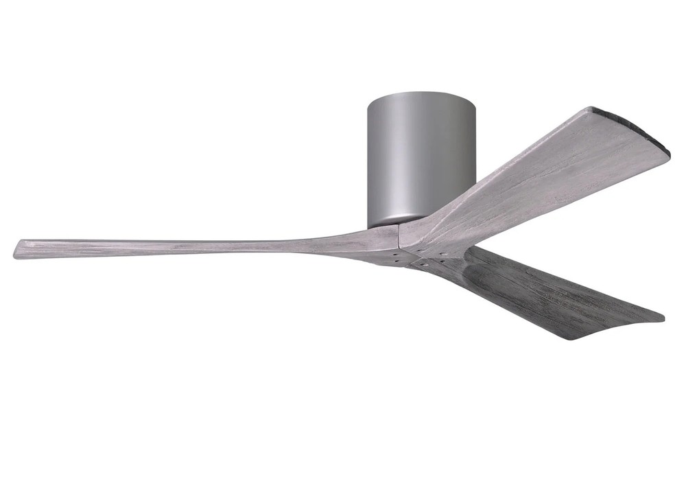 Matthews Fan IR3H-BN-BW-52 Irene-3H three-blade flush mount paddle fan in Brushe