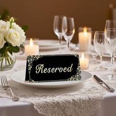18 Pack Gold Reserved Table Signs for Wedding Party Restaurant – Double Sided…