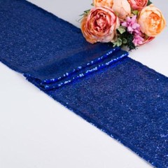 royal blue glitter sequin table runner wedding anniversary party cake table deco