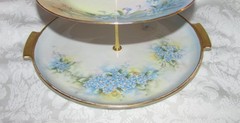 Custom Three Tier Tea Party Cake Stand Made With Vintage Hand Painted Plates
