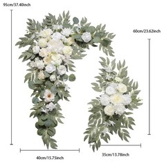 Pack of 3 wedding arch flowers,wisteria hanging flowers,faux flowers,Flower G…