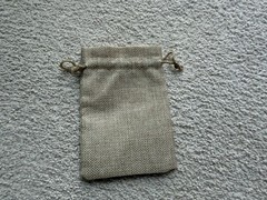 Natural Linen Gift Bag Wedding Party Jewelry Pouch Gift Burlap Bag 5.5” X 4” New
