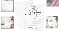Elegant Double-Sided Wedding Invites – 25 Quality Minimalistic Cards & Envelopes